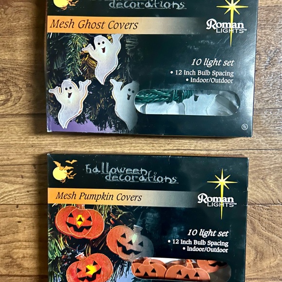 Roman Inc. • Halloween Light Set • Pumpkin • Ghost • 2 Boxes (20 Lights) • New - Picture 8 of 16